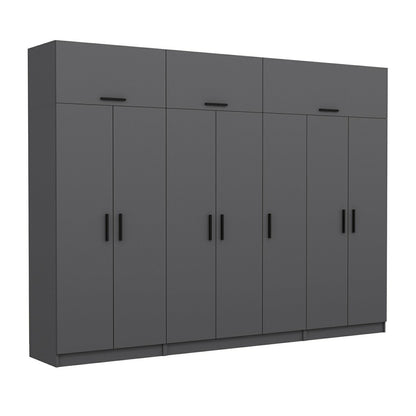 Ντουλάπα 315x255x52 εκ Ανθρακί 506MNR3544