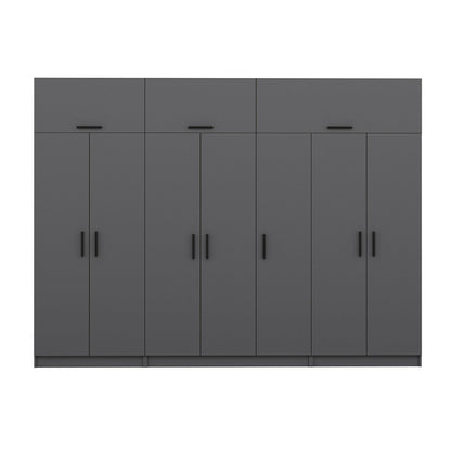Ντουλάπα 315x255x52 εκ Ανθρακί 506MNR3544