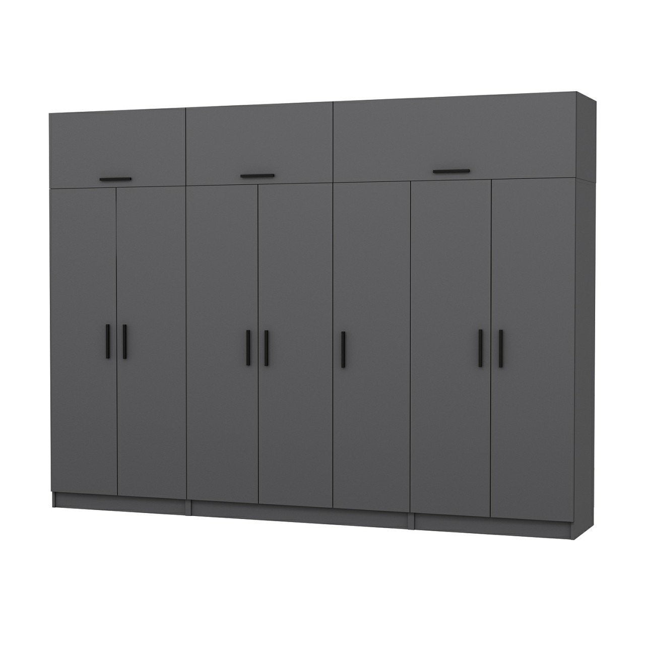 Ντουλάπα 315x255x52 εκ Ανθρακί 506MNR3544