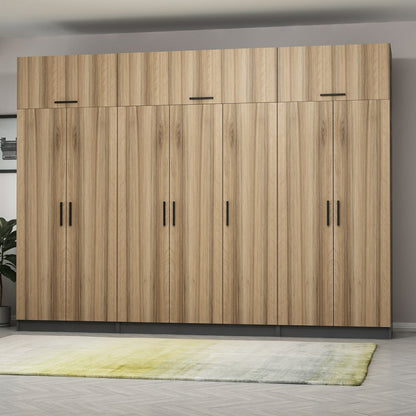 Ντουλάπα 315x235x52 εκ Walnut Anthracite 506MNR3545