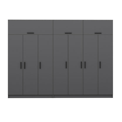 Ντουλάπα 315x235x52 εκ Ανθρακί 506MNR3561