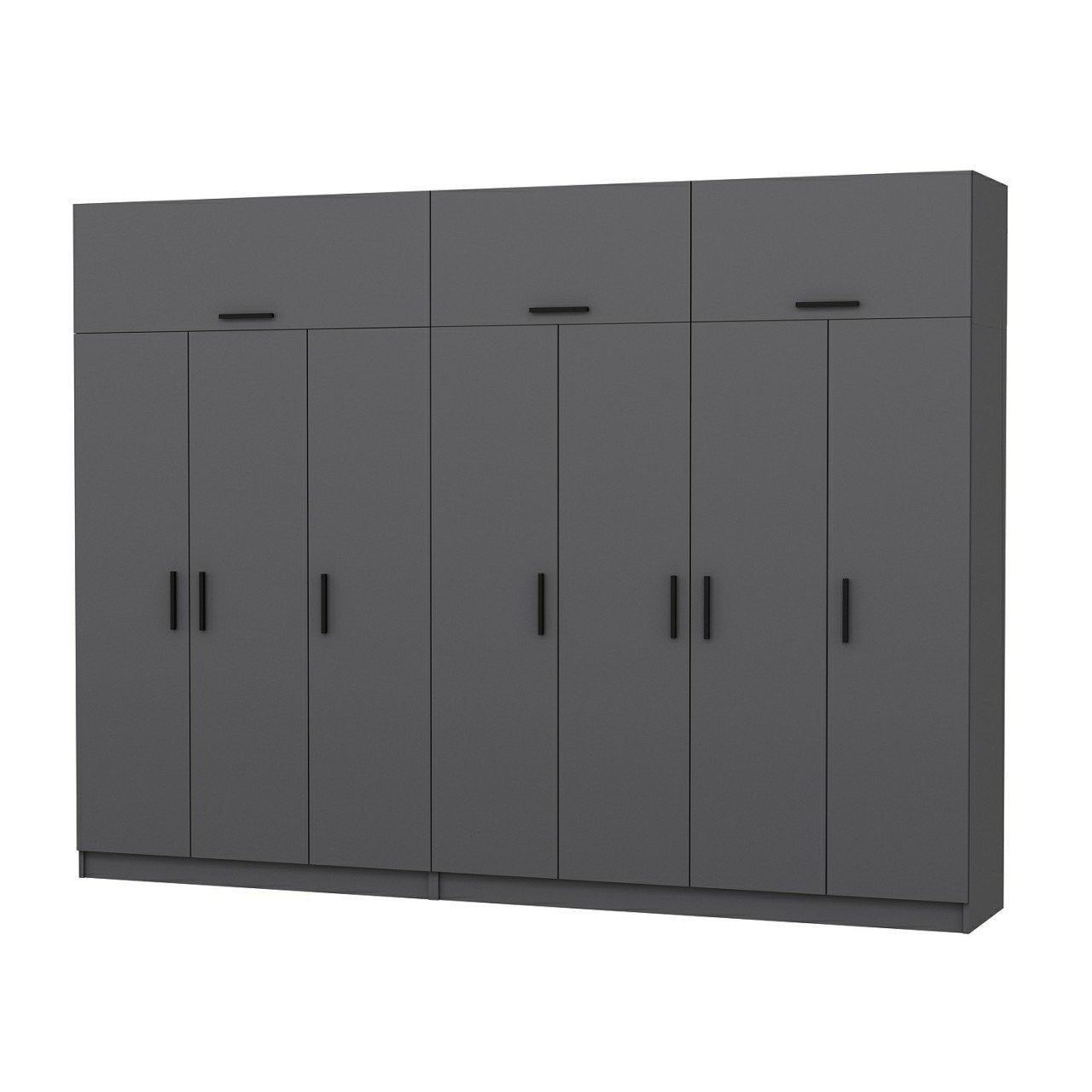 Ντουλάπα 315x235x52 εκ Ανθρακί 506MNR3561