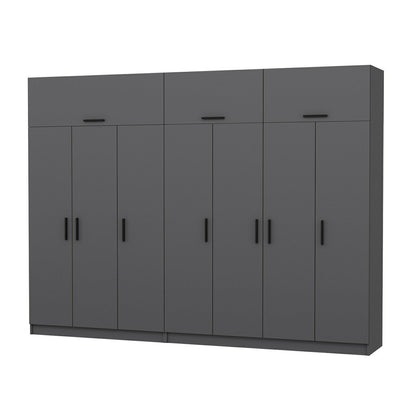 Ντουλάπα 315x255x52 εκ Ανθρακί 506MNR3562