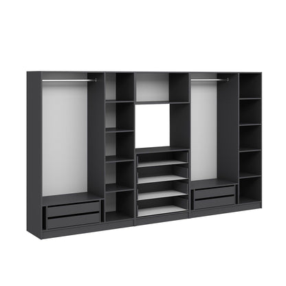 Ντουλάπα 360x210x52 εκ Ανθρακί 506MNR3591