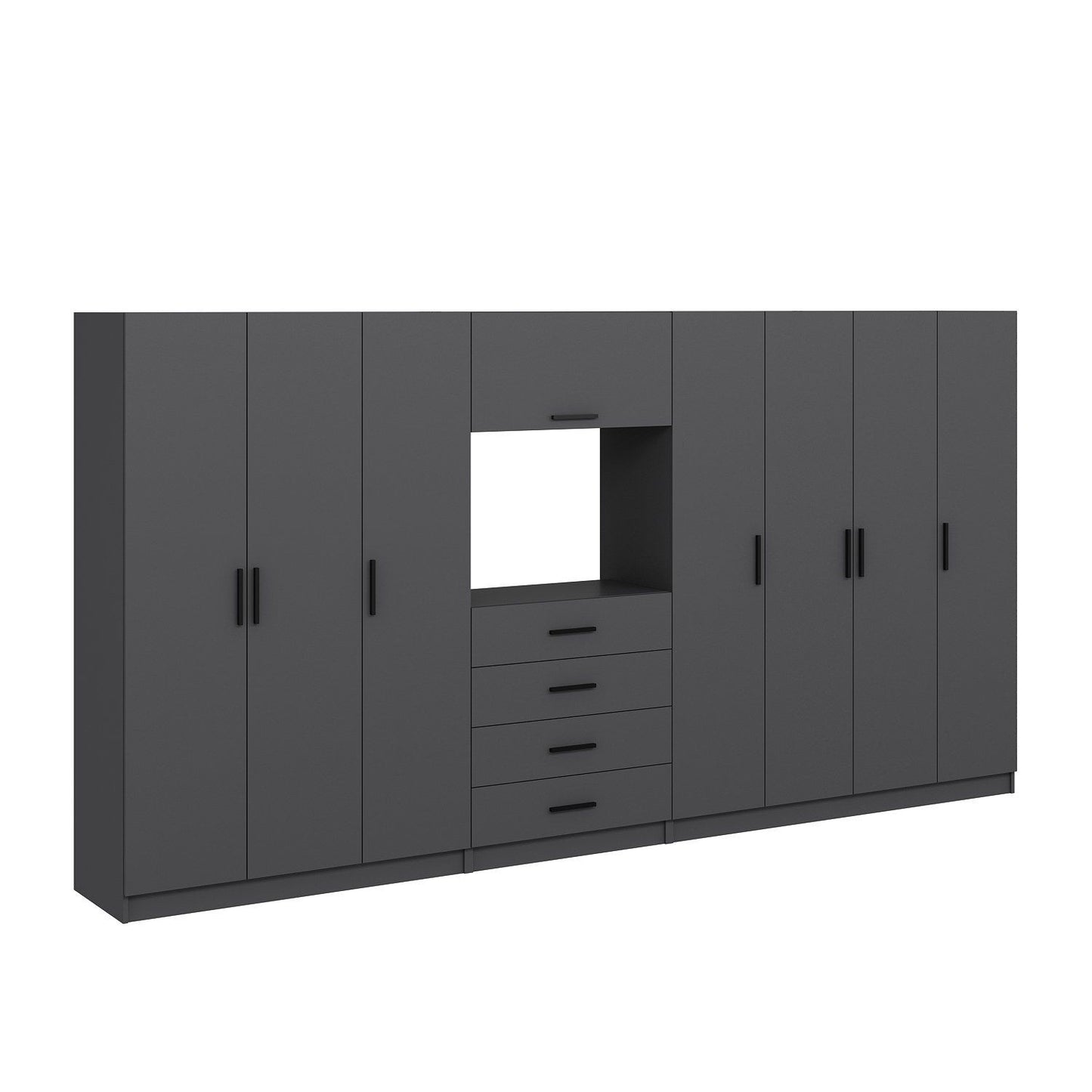Ντουλάπα 405x210x52 εκ Ανθρακί 506MNR3593