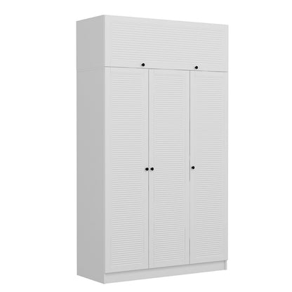 Ντουλάπα 135x190x52 εκ Λευκό 506MNR3595