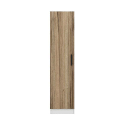 Ντουλάπα 45x190x52 εκ Walnut White 506MNR3691