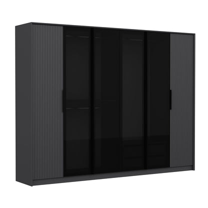 Ντουλάπα 274x210x52 εκ Ανθρακί 506MNR3727