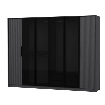 Ντουλάπα 274x210x52 εκ Ανθρακί 506MNR3727
