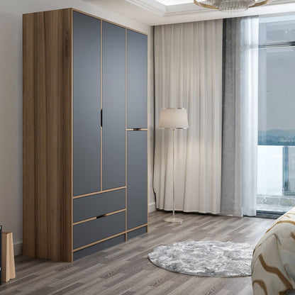 Ντουλάπα 140x208x52 εκ Anthracite Dore 506MNR3729