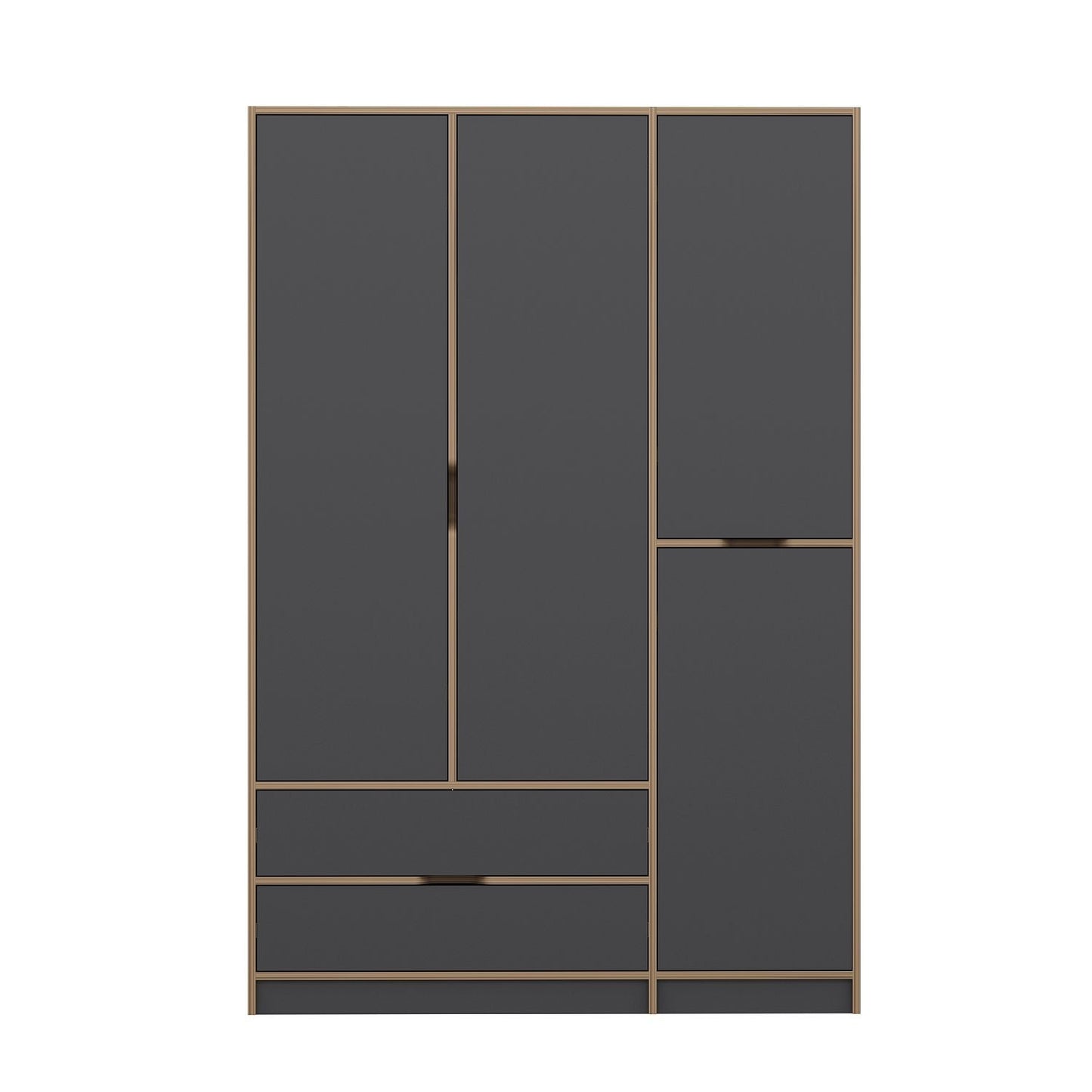 Ντουλάπα 140x208x52 εκ Anthracite Dore 506MNR3729