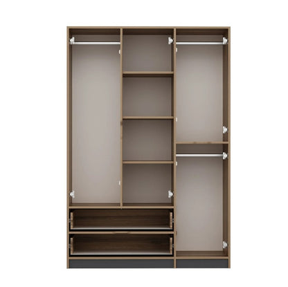 Ντουλάπα 140x208x52 εκ Anthracite Dore 506MNR3729