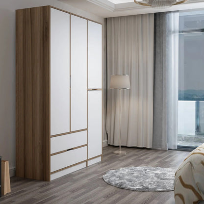 Ντουλάπα 140x208x52 εκ White Dore 506MNR3730