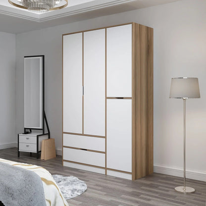Ντουλάπα 140x208x52 εκ White Dore 506MNR3730