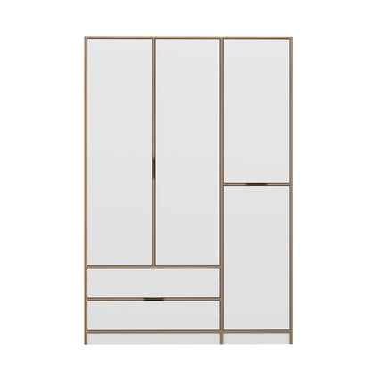 Ντουλάπα 140x208x52 εκ White Dore 506MNR3730