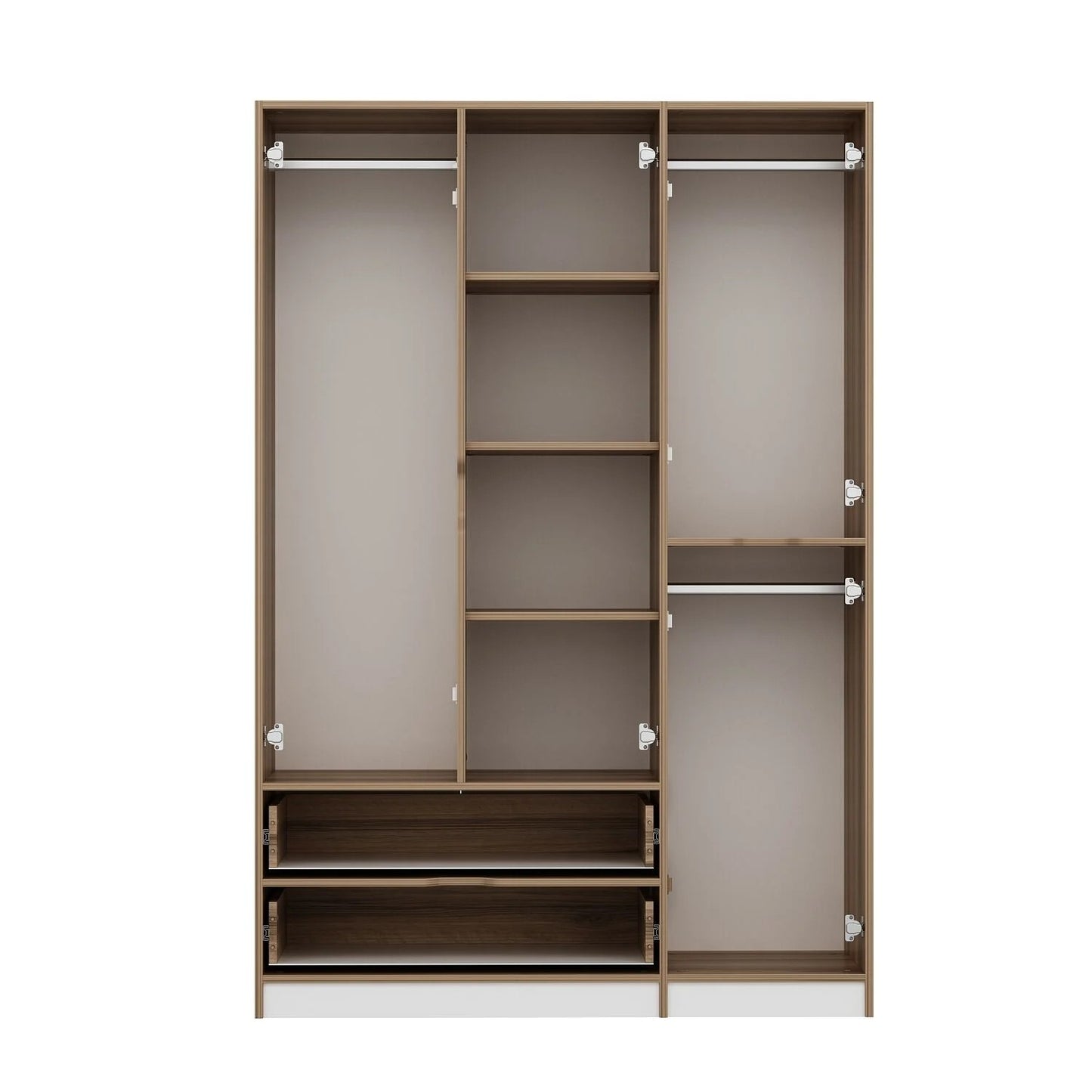 Ντουλάπα 140x208x52 εκ White Dore 506MNR3730