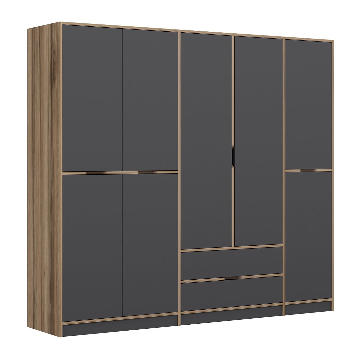 Ντουλάπα 232x208x52 εκ Anthracite Dore 506MNR3731