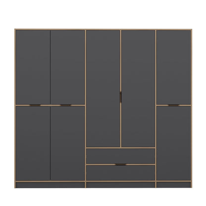 Ντουλάπα 232x208x52 εκ Anthracite Dore 506MNR3731