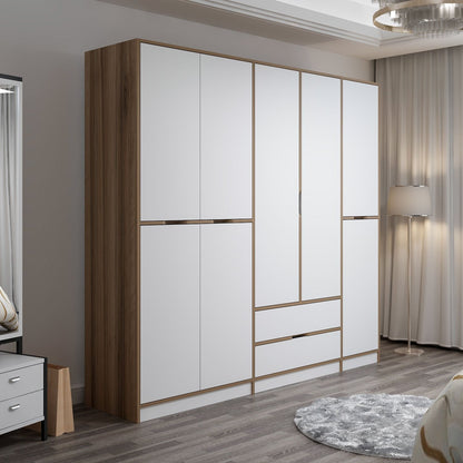 Ντουλάπα 232x208x52 εκ White Dore 506MNR3732