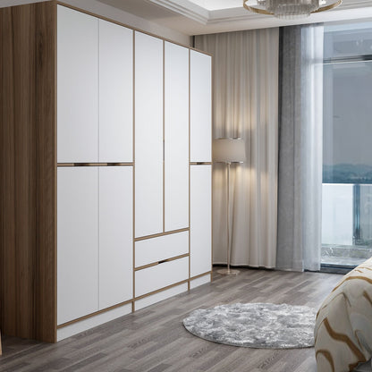 Ντουλάπα 232x208x52 εκ White Dore 506MNR3732