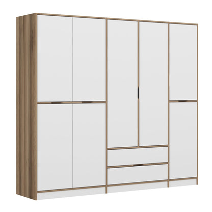Ντουλάπα 232x208x52 εκ White Dore 506MNR3732