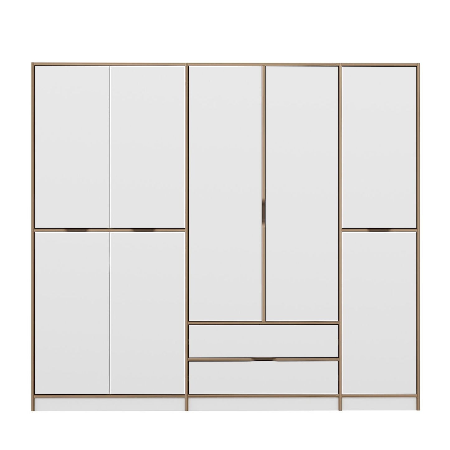 Ντουλάπα 232x208x52 εκ White Dore 506MNR3732