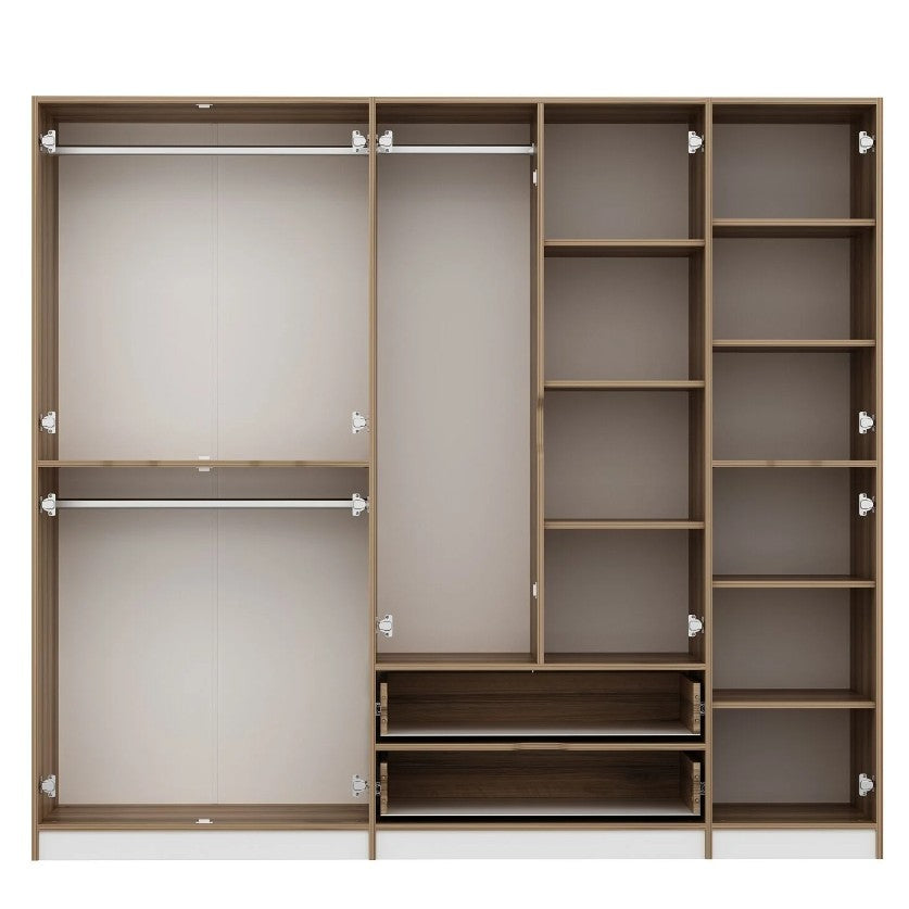 Ντουλάπα 232x208x52 εκ White Dore 506MNR3732