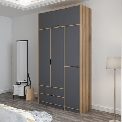 Ντουλάπα 140x253x52 εκ Anthracite Dore 506MNR3735