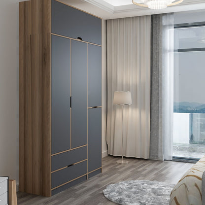 Ντουλάπα 140x253x52 εκ Anthracite Dore 506MNR3735