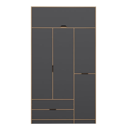Ντουλάπα 140x253x52 εκ Anthracite Dore 506MNR3735