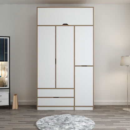 Ντουλάπα 140x253x52 εκ White Dore 506MNR3736