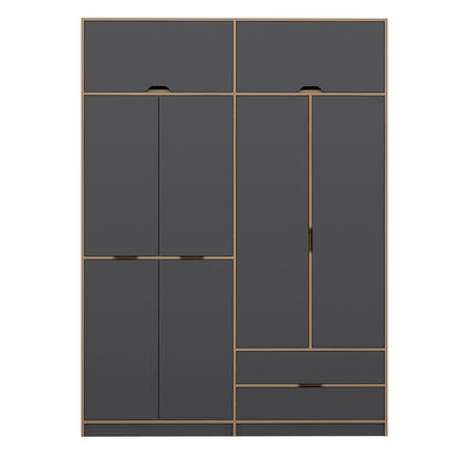 Ντουλάπα 185x253x52 εκ Anthracite Dore 506MNR3737