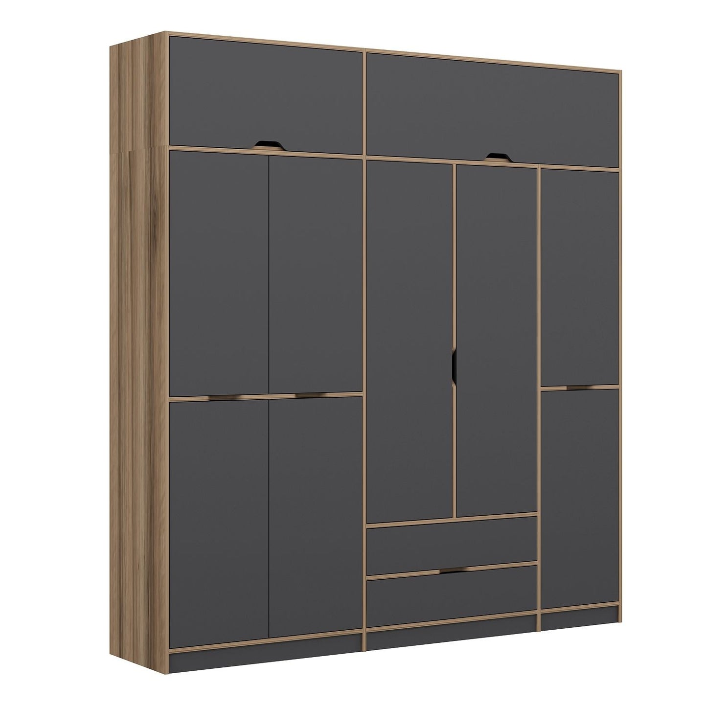 Ντουλάπα 232x253x52 εκ Anthracite Dore 506MNR3739