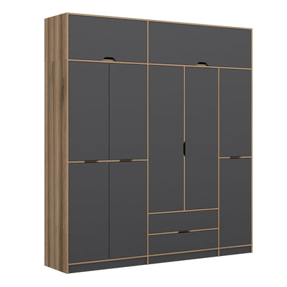 Ντουλάπα 232x253x52 εκ Anthracite Dore 506MNR3739