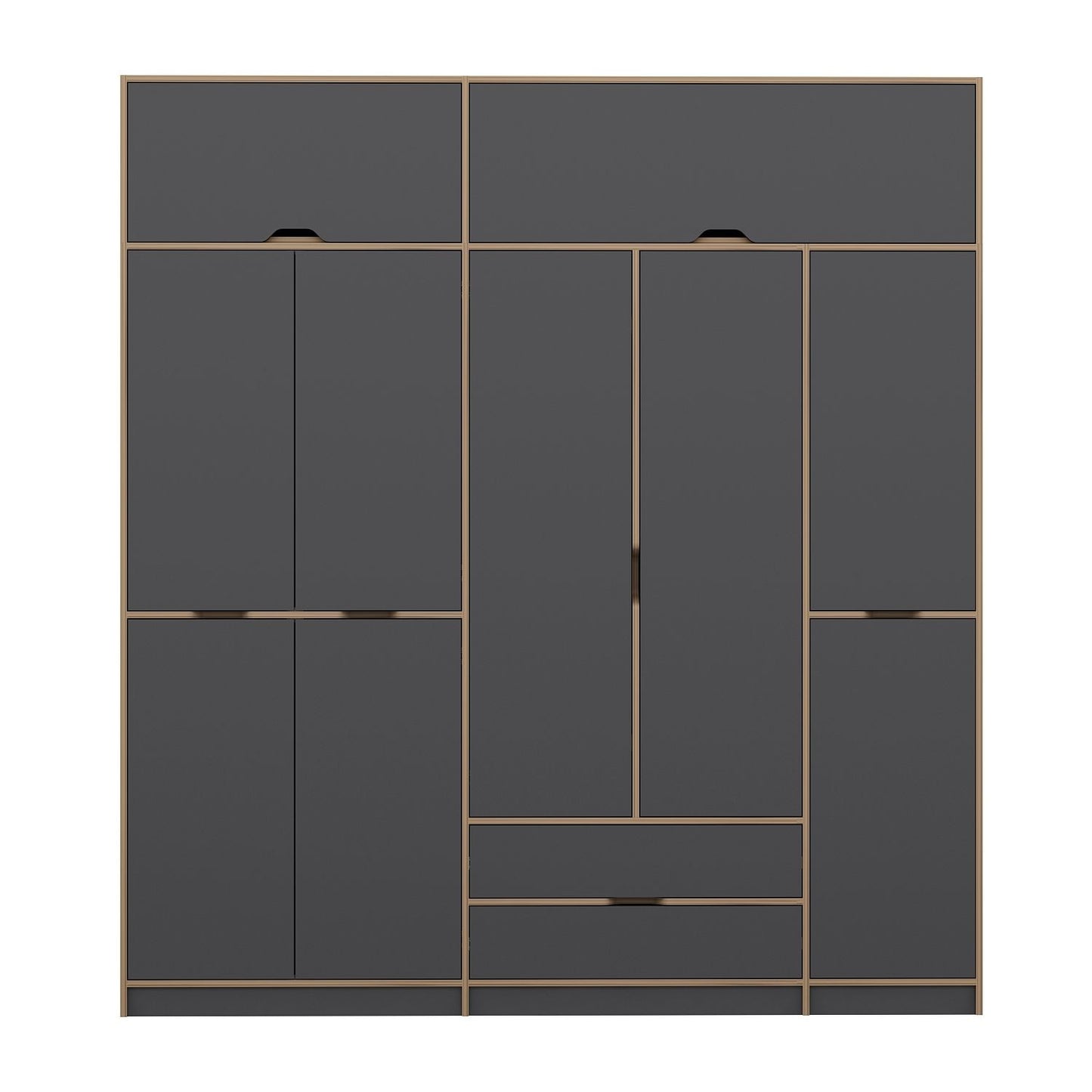 Ντουλάπα 232x253x52 εκ Anthracite Dore 506MNR3739