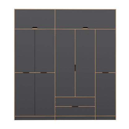 Ντουλάπα 232x253x52 εκ Anthracite Dore 506MNR3739