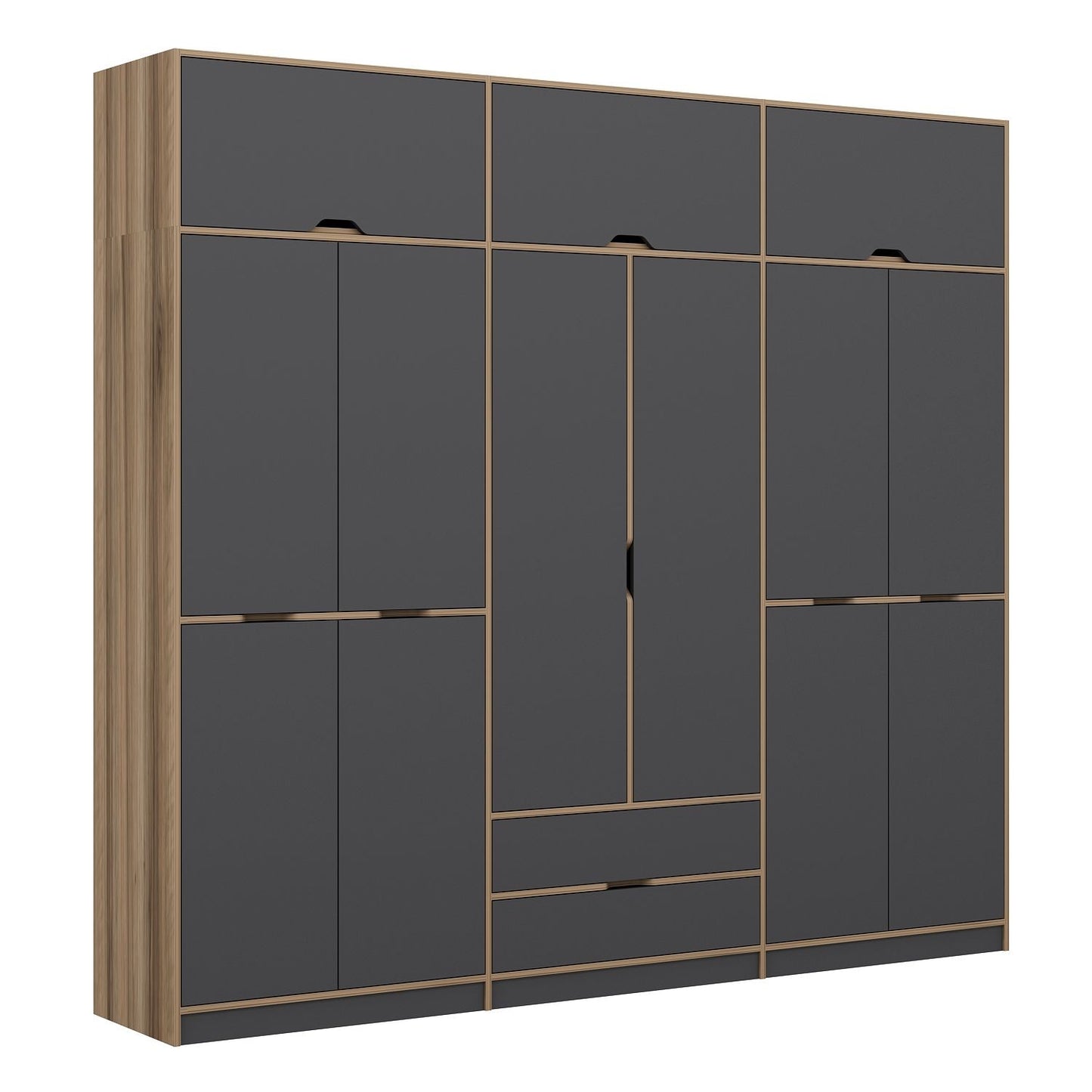 Ντουλάπα 277x253x52 εκ Anthracite Dore 506MNR3741