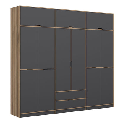Ντουλάπα 277x253x52 εκ Anthracite Dore 506MNR3741