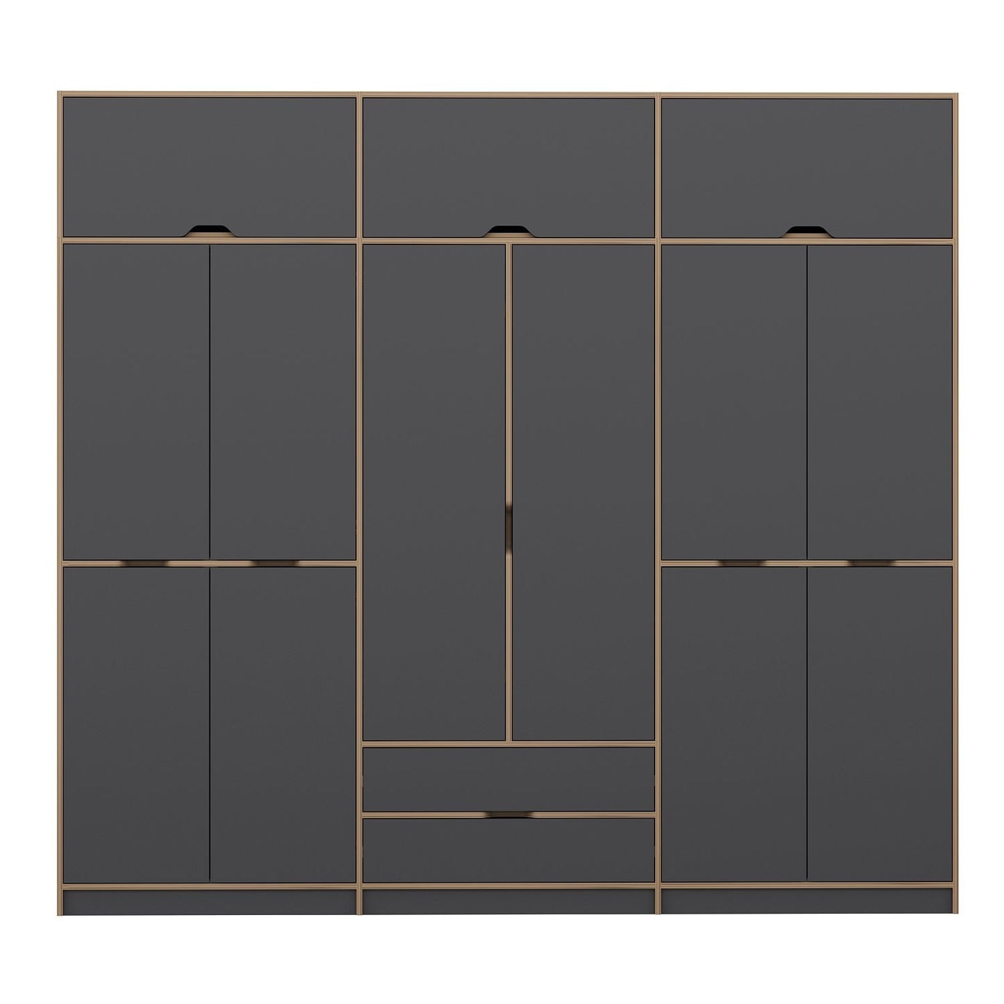 Ντουλάπα 277x253x52 εκ Anthracite Dore 506MNR3741