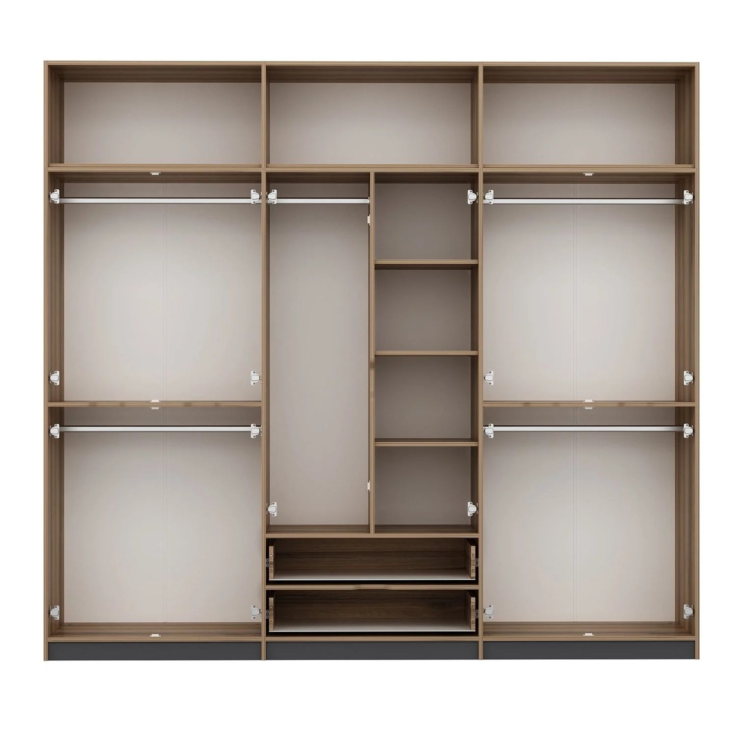 Ντουλάπα 277x253x52 εκ Anthracite Dore 506MNR3741