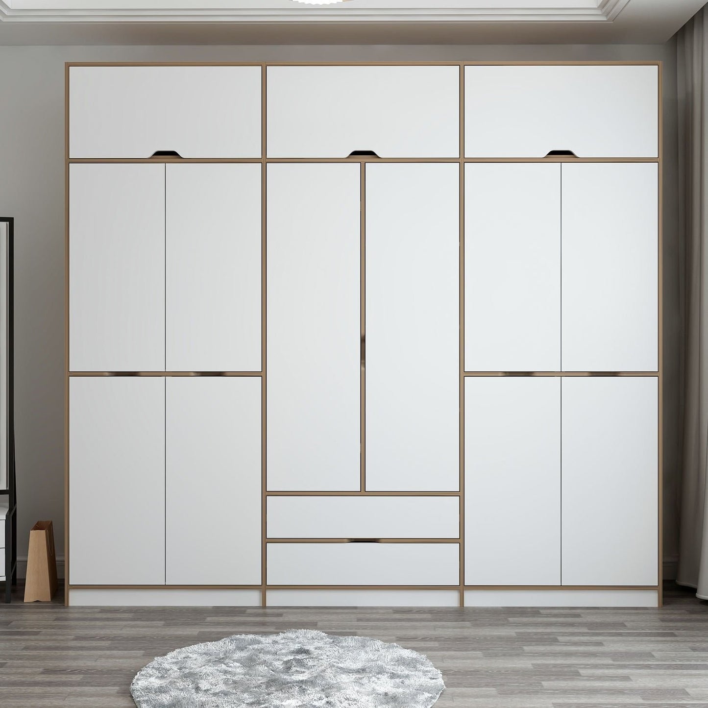 Ντουλάπα 277x253x52 εκ White Dore 506MNR3742