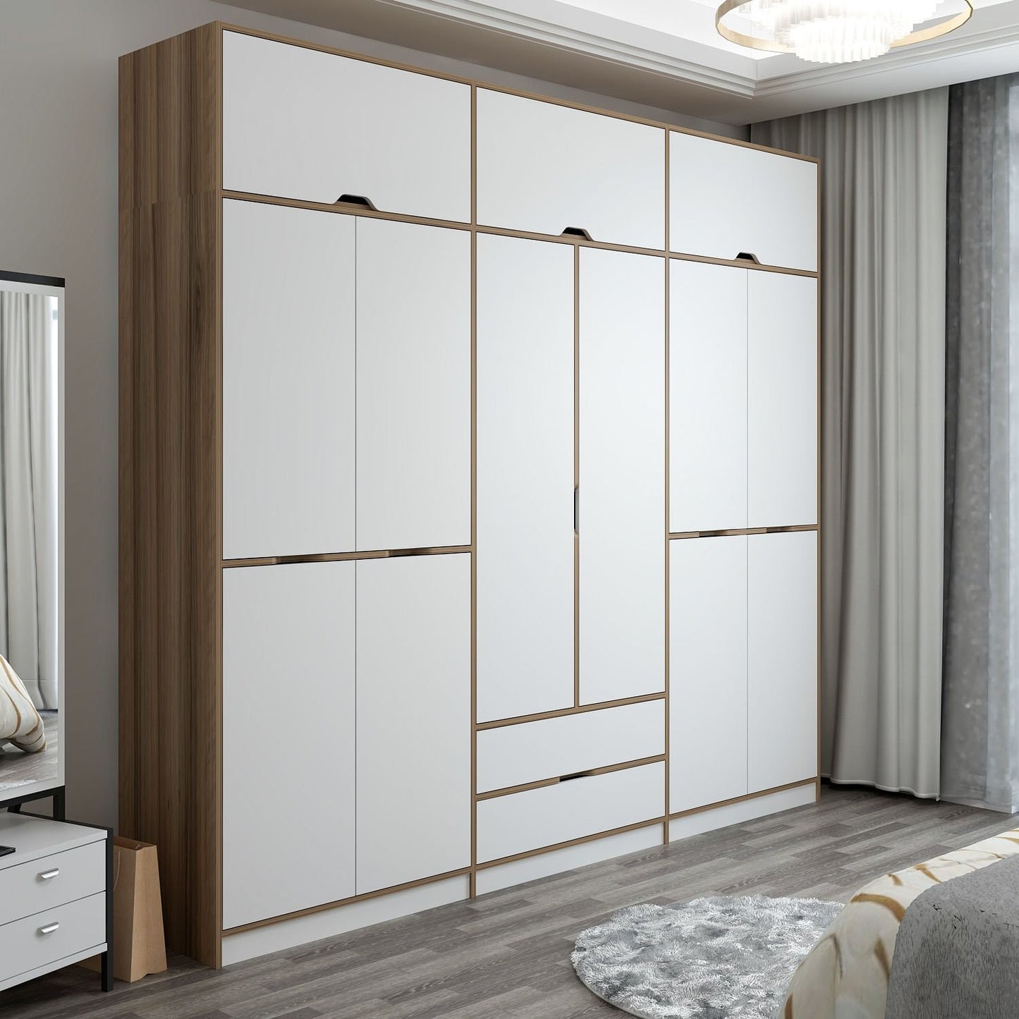Ντουλάπα 277x253x52 εκ White Dore 506MNR3742