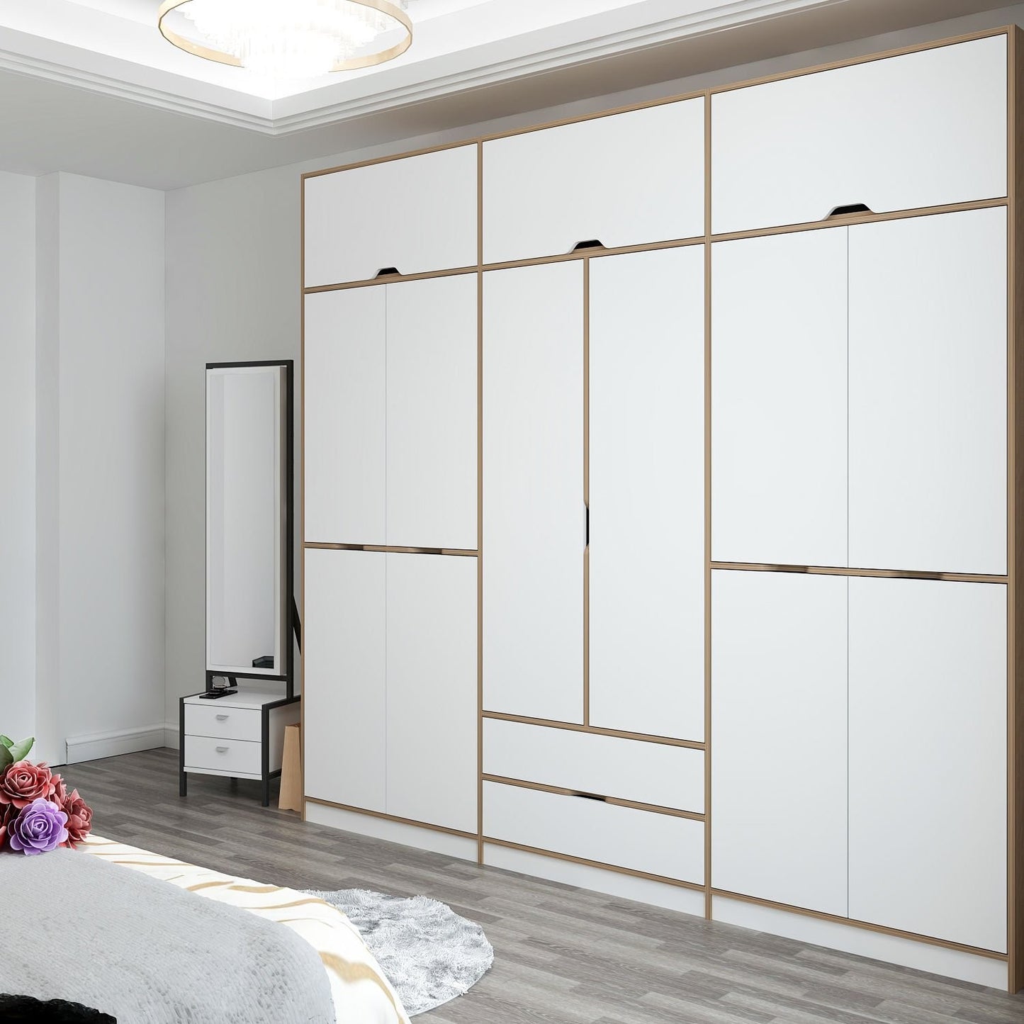 Ντουλάπα 277x253x52 εκ White Dore 506MNR3742