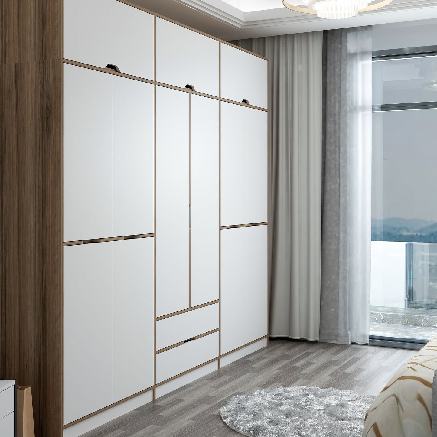 Ντουλάπα 277x253x52 εκ White Dore 506MNR3742