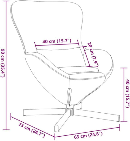 Μοντέρνα Πολυθρόνα Κρέμ Μπουκλέ Εργονομική Σχήμα Αυγό 142002769