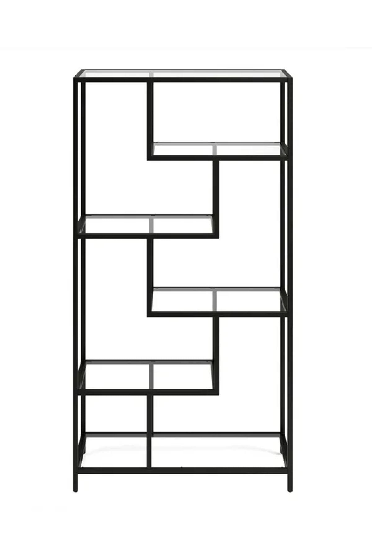 Βιβλιοθήκη 90 × 30 × 172 εκ. Μαύρο Tranparent GR540MDR1304