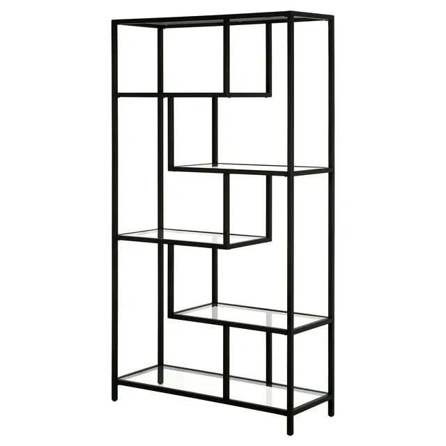 Βιβλιοθήκη 90 × 30 × 172 εκ. Μαύρο Tranparent GR540MDR1304