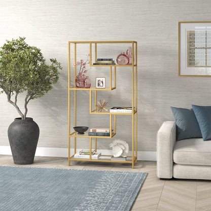 Βιβλιοθήκη 90 × 30 × 172 εκ. Χρυσό Tranparent GR540MDR1306