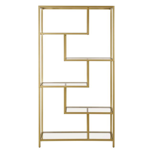 Βιβλιοθήκη 90 × 30 × 172 εκ. Χρυσό Tranparent GR540MDR1306