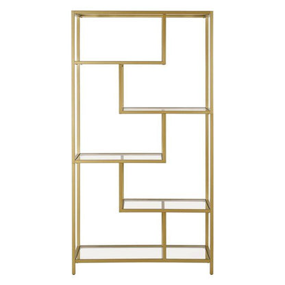 Βιβλιοθήκη 90 × 30 × 172 εκ. Χρυσό Tranparent GR540MDR1306